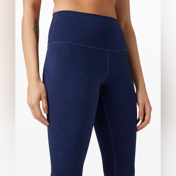 Lululemon Wunder Under Crop High-Rise *Spray 21"Indigo Spray Mineral Blue - Picture 4 of 6